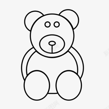泰迪熊婴儿玩具儿童图标图标