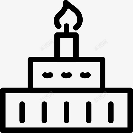生日蛋糕蜡烛蛋糕上的蜡烛图标svg_新图网 https://ixintu.com 甜点 生日蛋糕 蛋糕上的蜡烛 蜡烛