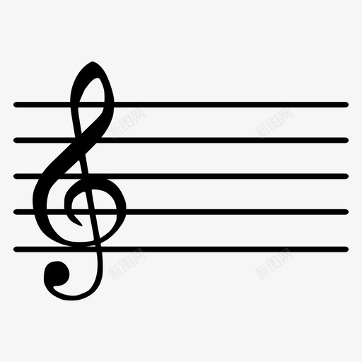 高音谱号音符音乐图标svg_新图网 https://ixintu.com g音符 中音 低音 音乐 音乐写作 音符 高音谱号