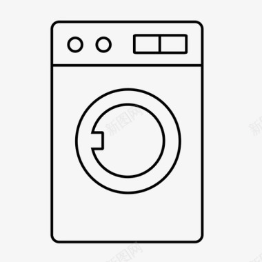 洗衣机干净衣服图标图标