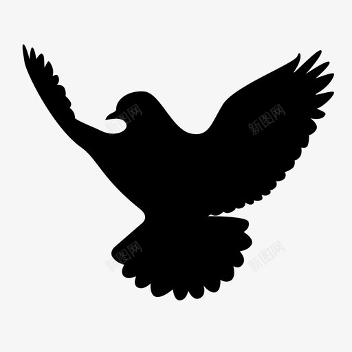 鸽子和平鸽飞翔图标svg_新图网 https://ixintu.com 动物群 和平鸽 小鸟 飞翔 飞行 鸟舍 鸽子