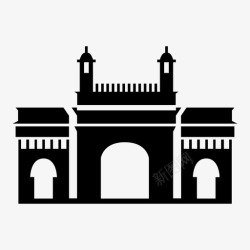 玄武岩印度之门纪念碑地标图标高清图片