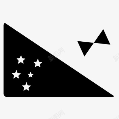 巴布亚新几内亚世界的旗帜图标图标