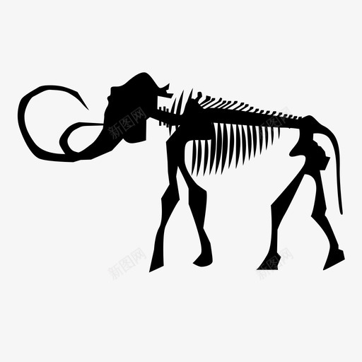 猛犸象骨骼野生动物史前图标svg_新图网 https://ixintu.com 化石 史前 大型 大型动物 大象 恐龙 猛犸象骨骼 野生动物