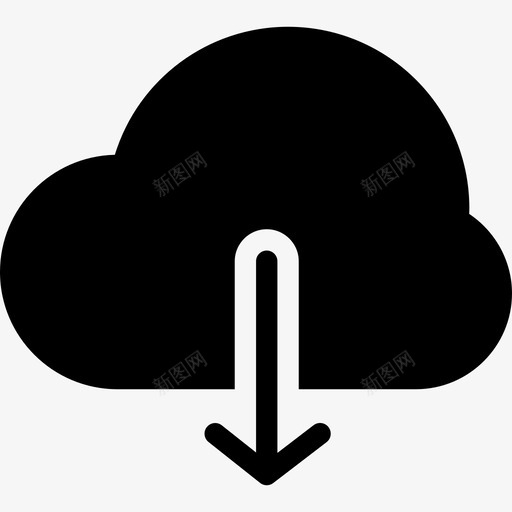 从云在线安全图标svg_新图网 https://ixintu.com 云固态 从云下载 传输 共享 在线 存储 安全 实心图标 形状 技术 服务 系统