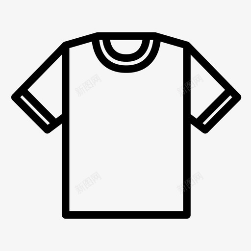 t恤白色t恤上衣图标svg_新图网 https://ixintu.com t恤 上衣 白色t恤 经典t恤 衣服