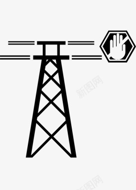 停电电网电力线图标图标