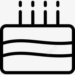玫瑰色糕点饮料图标生日蛋糕插图线图标高清图片