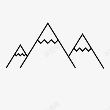 山冒险风景图标图标