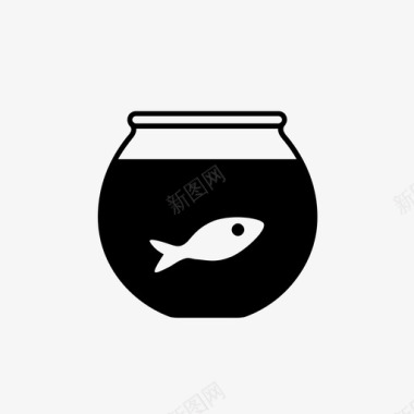 鱼缸孤独海洋生物图标图标