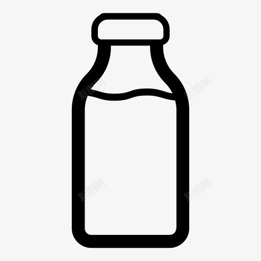 牛奶饮料瓶子图标svg_新图网 https://ixintu.com 乳糖 奶制品 奶瓶 牛奶 牛奶瓶 玻璃 瓶子 组装 饮料