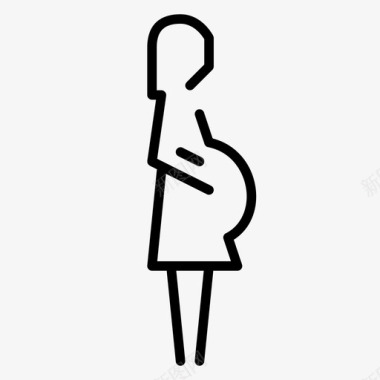 怀孕人女士图标图标