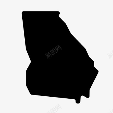 乔治亚州玛丽埃塔州奥古斯塔州图标图标