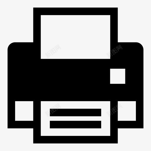 打印机文件设备图标svg_新图网 https://ixintu.com 传真 办公室 工作 打印机 文件 机器 纸张 设备