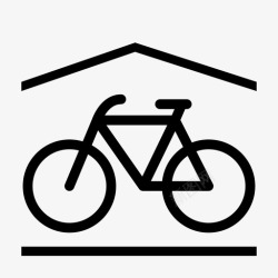 骑车用品自行车存放处房间人图标高清图片