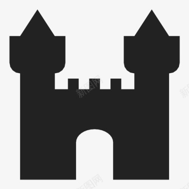 城堡堡垒家图标图标