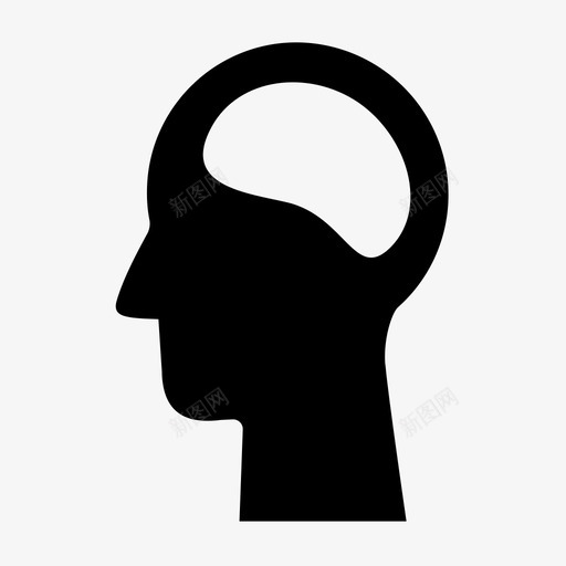 大脑思想思考图标svg_新图网 https://ixintu.com 人 侧面 哲学 大脑 大脑侧面图 头 思想 思考 想法 男人
