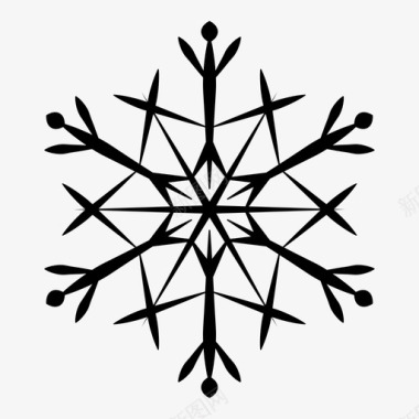 雪花冬天下雪图标图标