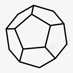 正十二面体十二面体正十二面体多面体图标高清图片
