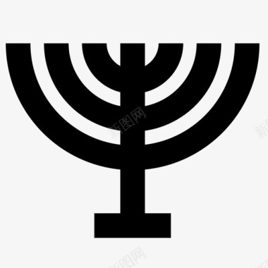 烛台犹太节日图标图标