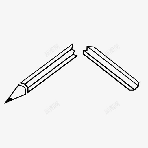 碎铅笔分解符号图标svg_新图网 https://ixintu.com 分解 图标 折断 消失 点 碎铅笔 符号 绘图 锐利 隐喻