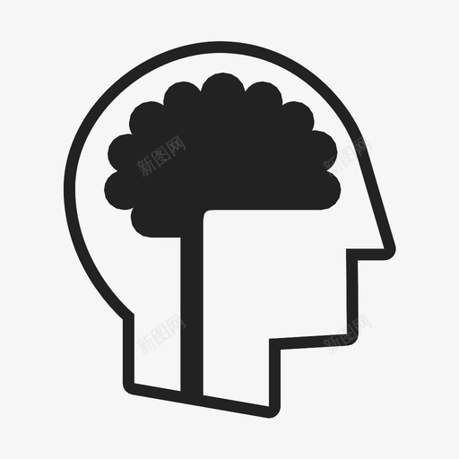 大脑思考科学图标svg_新图网 https://ixintu.com 个人 人 人脑 大脑 头脑 思考 科学 进步