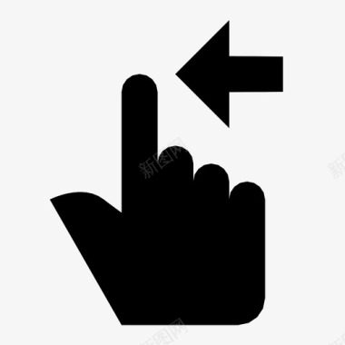 左手交互式手势手势图标图标