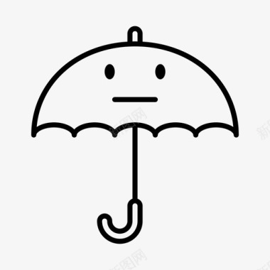 雨伞天气未定图标图标