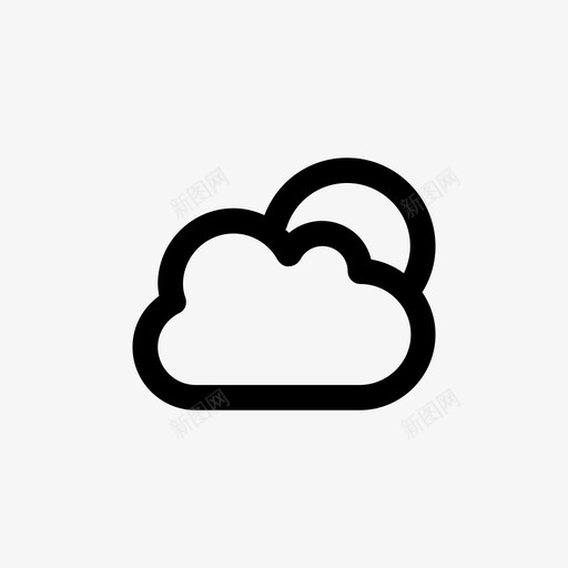 部分多云天气预报用户界面图标svg_新图网 https://ixintu.com ui元素 圆形 天气预报 字符 小 用户界面 简单 部分多云 雨 雪