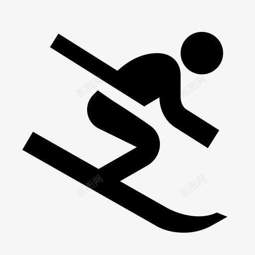 滑雪冬季运动图标svg_新图网 https://ixintu.com 下坡滑雪者 冬季 滑雪 滑雪比赛 滑雪者 赛车手 运动 非常基础安卓l棒棒糖图标包