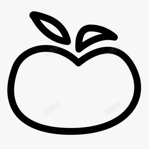 番茄农产品营养图标svg_新图网 https://ixintu.com 农产品 新鲜 水果 番茄 营养 蔬菜 配料 食品
