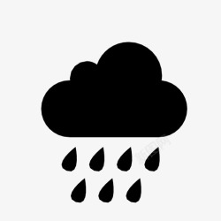 湿气ICON大雨气候水滴图标高清图片