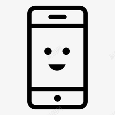 智能手机微笑手机图标图标