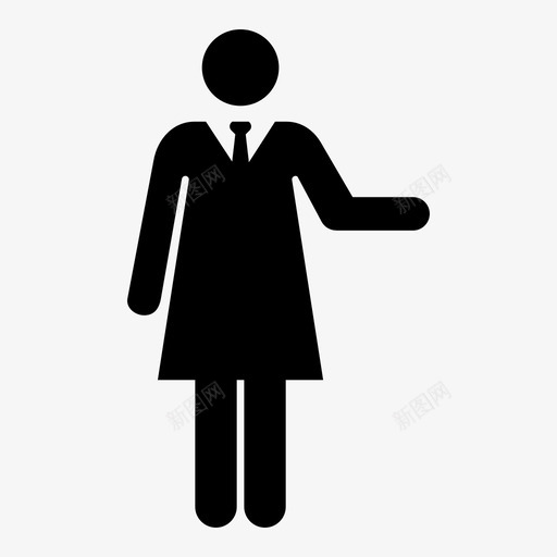 女士西装指点图标svg_新图网 https://ixintu.com 人物 右指 商务人士单身男女 女士 手势 指点 花式 西装