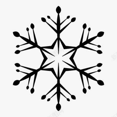 雪花冬天下雪图标图标