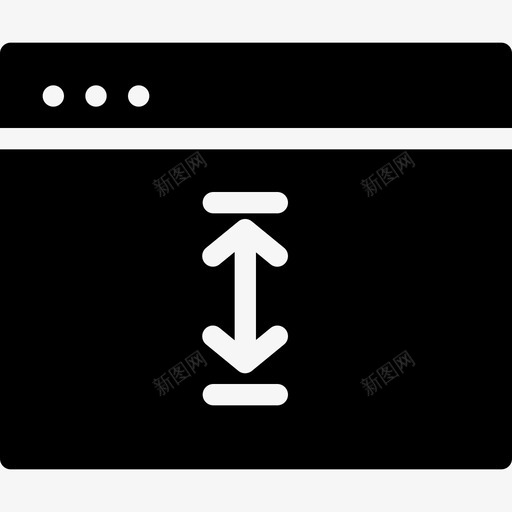 高度窗口设置形状图标svg_新图网 https://ixintu.com ui 上箭头 实心图标 形状 标志 用户界面 窗口实心 站点 网页 设置 高度窗口