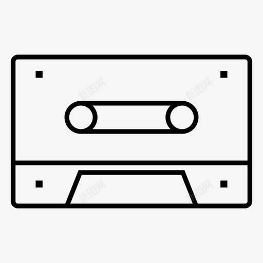 卡带磁带声音图标svg_新图网 https://ixintu.com 卡带 声音 录音 磁带 音乐磁带 音频