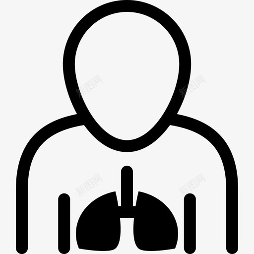 人体内的肺人身体各部分图标svg_新图网 https://ixintu.com 人 人体内的肺 身体各部分