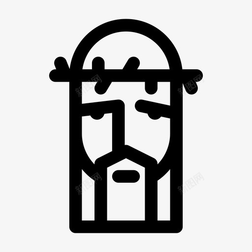 耶稣历史人物头像图标svg_新图网 https://ixintu.com 人物 化身 历史人物 名人 头像 流行文化中的化身 耶稣 面孔