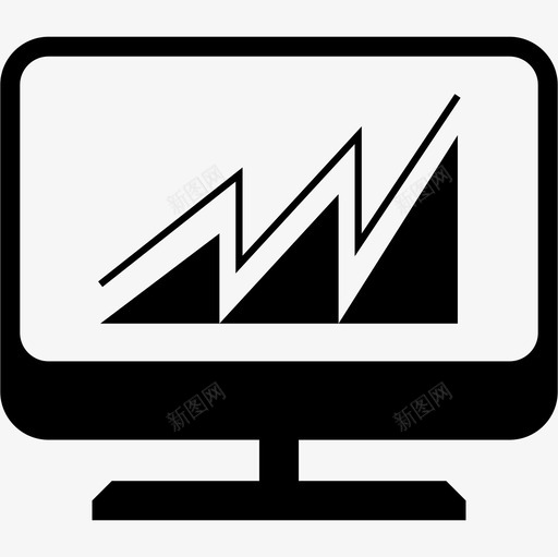桌面电脑屏幕上升图形人力资源图标svg_新图网 https://ixintu.com 人力资源 桌面电脑屏幕上升图形