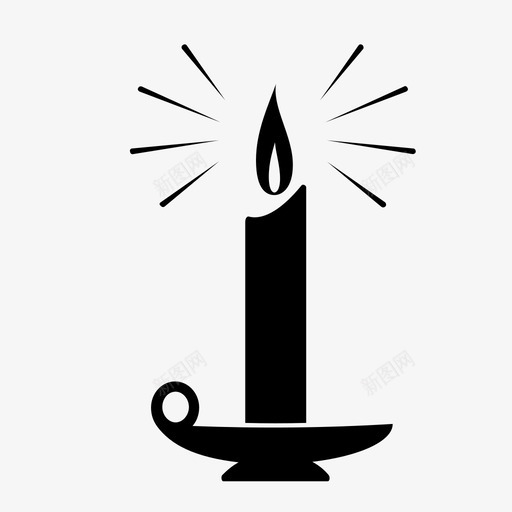 蜡烛发光蜡烛流明图标svg_新图网 https://ixintu.com 发光蜡烛 流明 火焰 点燃的蜡烛 照明 蜡 蜡烛