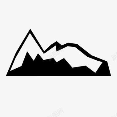山雪山岩石图标图标