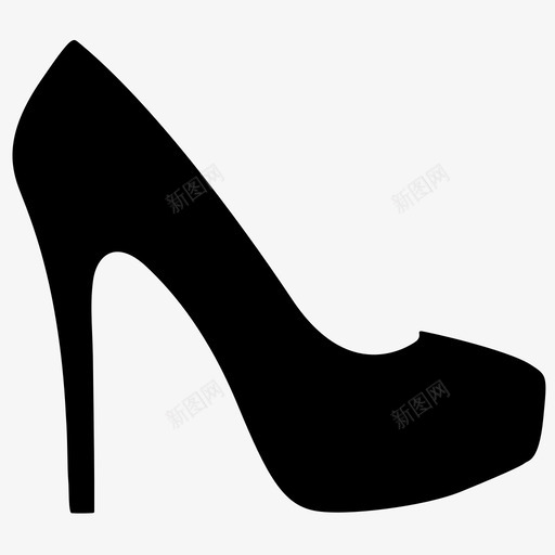 高跟鞋女式拖鞋图标svg_新图网 https://ixintu.com 优雅 女孩 女式 拖鞋 水泵 派对 鞋 鞋类 高跟鞋