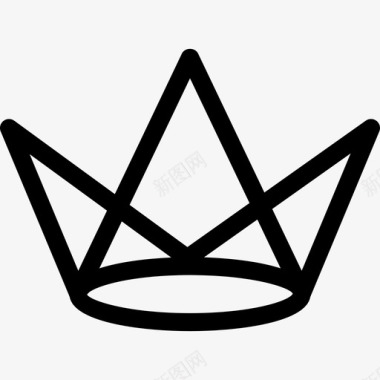 皇冠按线条划分的变体皇冠图标图标