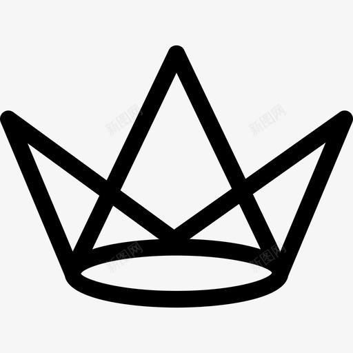 皇冠按线条划分的变体皇冠图标svg_新图网 https://ixintu.com 皇冠 皇冠按线条划分的变体