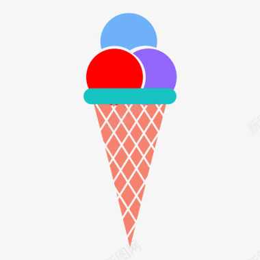 冰激凌蛋卷甜点图标图标