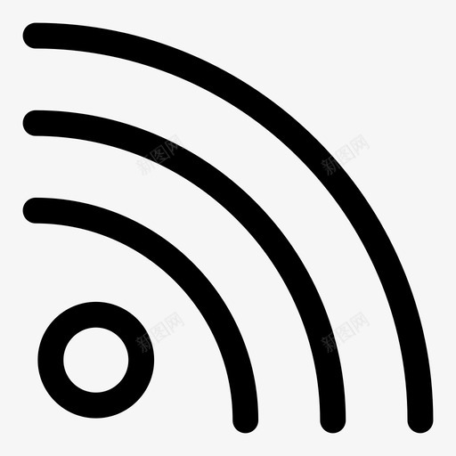 rss跟踪阅读图标svg_新图网 https://ixintu.com rss wifi 信号 共享 跟踪 阅读