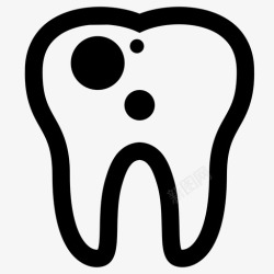 菌斑龋齿牙齿护理牙齿图标高清图片