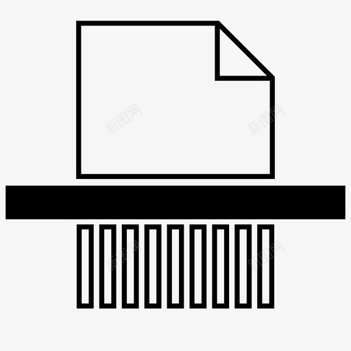 碎纸机销毁文件图标svg_新图网 https://ixintu.com 办公用品 安全 文件 机密 碎纸机 销毁