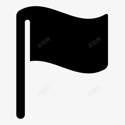 旗子目的地标记图标svg_新图网 https://ixintu.com 位置 挥舞旗 旗子 标记 波浪形 波浪形旗 目的地